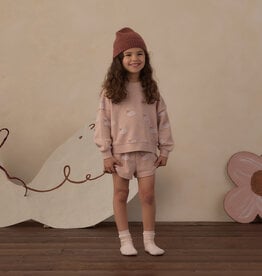 Rylee + Cru LLC BOXY PULLOVER SWANS BLUSH