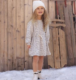 Rylee + Cru LLC TATE DRESS BLUE LEOPARD NATURAL