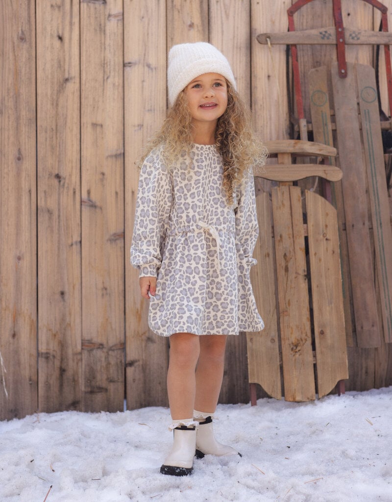 Rylee + Cru LLC TATE DRESS BLUE LEOPARD NATURAL