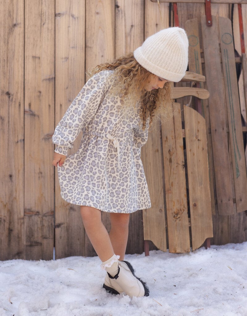 Rylee + Cru LLC TATE DRESS BLUE LEOPARD NATURAL