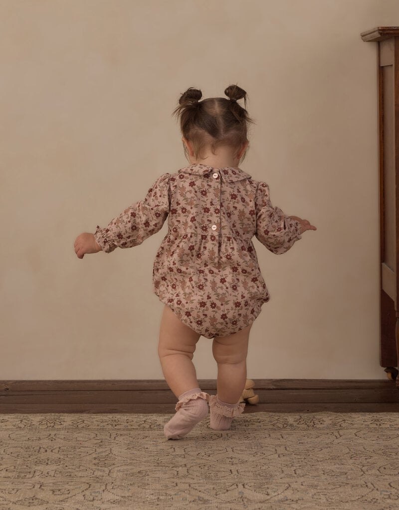 Rylee + Cru LLC CORA ROMPER PINK FLORAL BLUSH