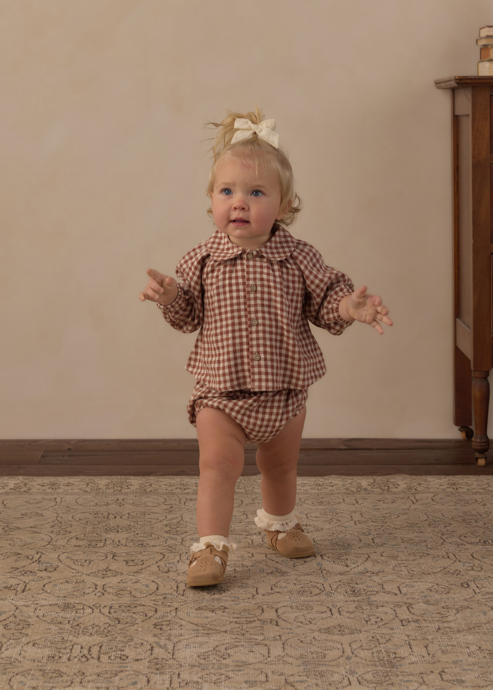 Rylee + Cru LLC NELLIE SET BRICK CHECK
