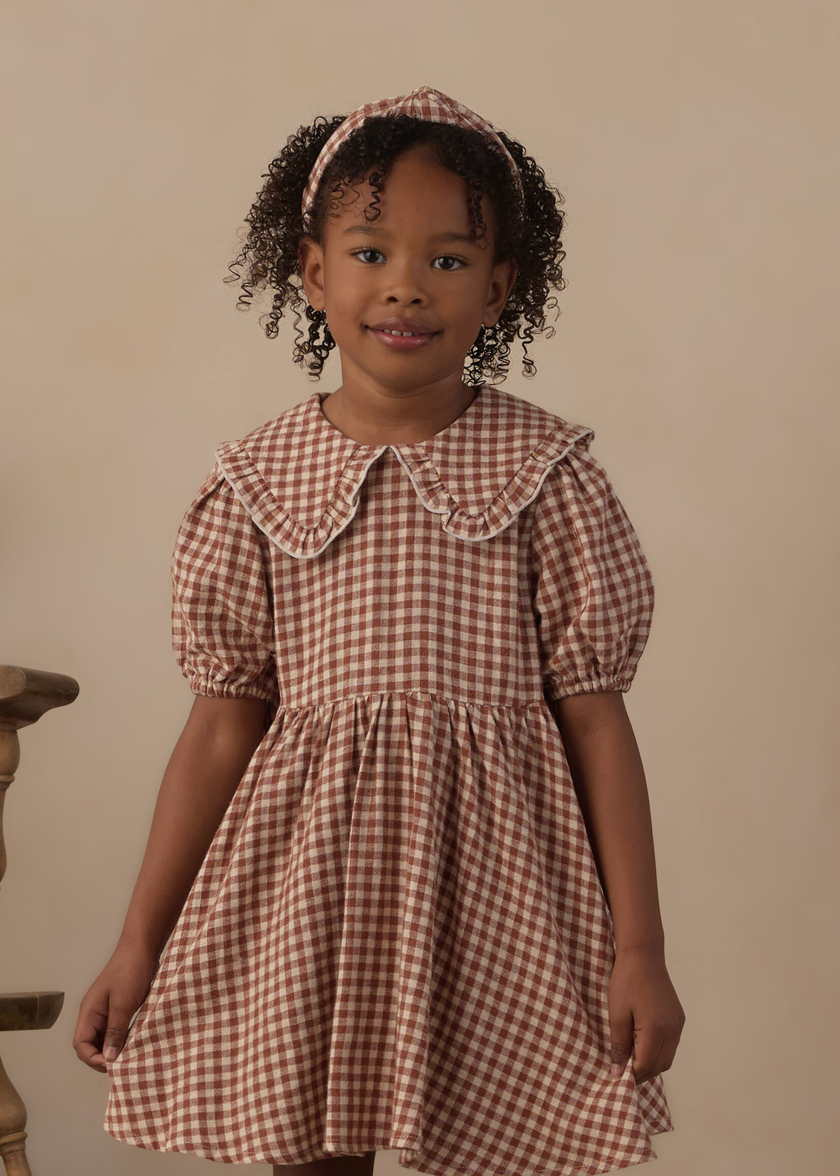 Rylee + Cru LLC CAMILLE DRESS BRICK CHECK