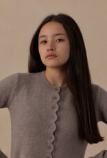 Rylee + Cru LLC SCALLOP CARDIGAN DUSTY-BLUE