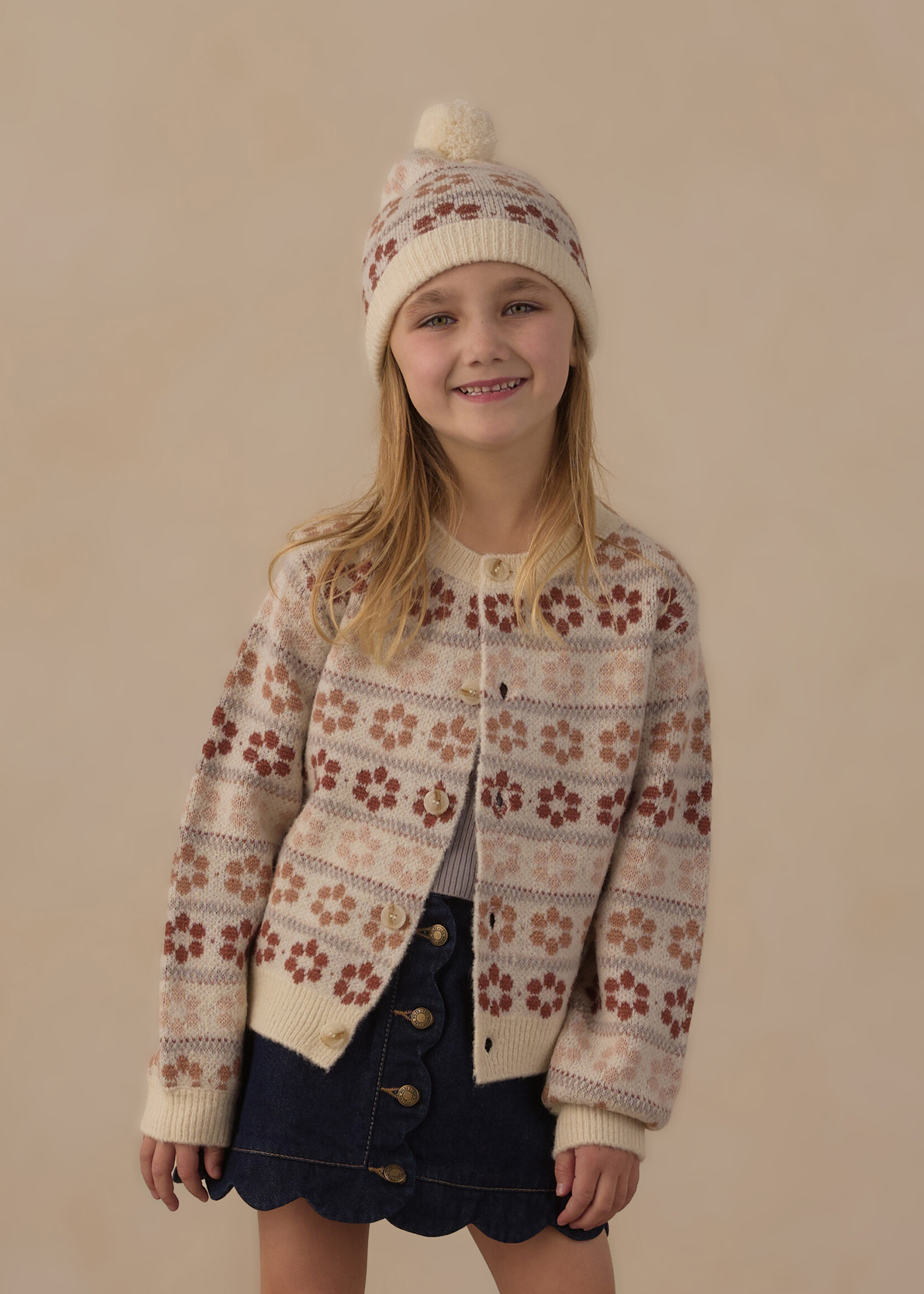 Rylee + Cru LLC CHEYENNE CARDIGAN FLOWER FAIR ISLE