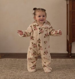 Rylee + Cru LLC FLEECE JUMPSUIT ROSE GARDEN NATURAL