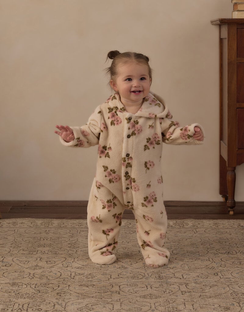 Rylee + Cru LLC FLEECE JUMPSUIT ROSE GARDEN NATURAL