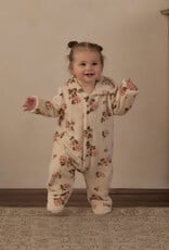 Rylee + Cru LLC FLEECE JUMPSUIT ROSE GARDEN NATURAL