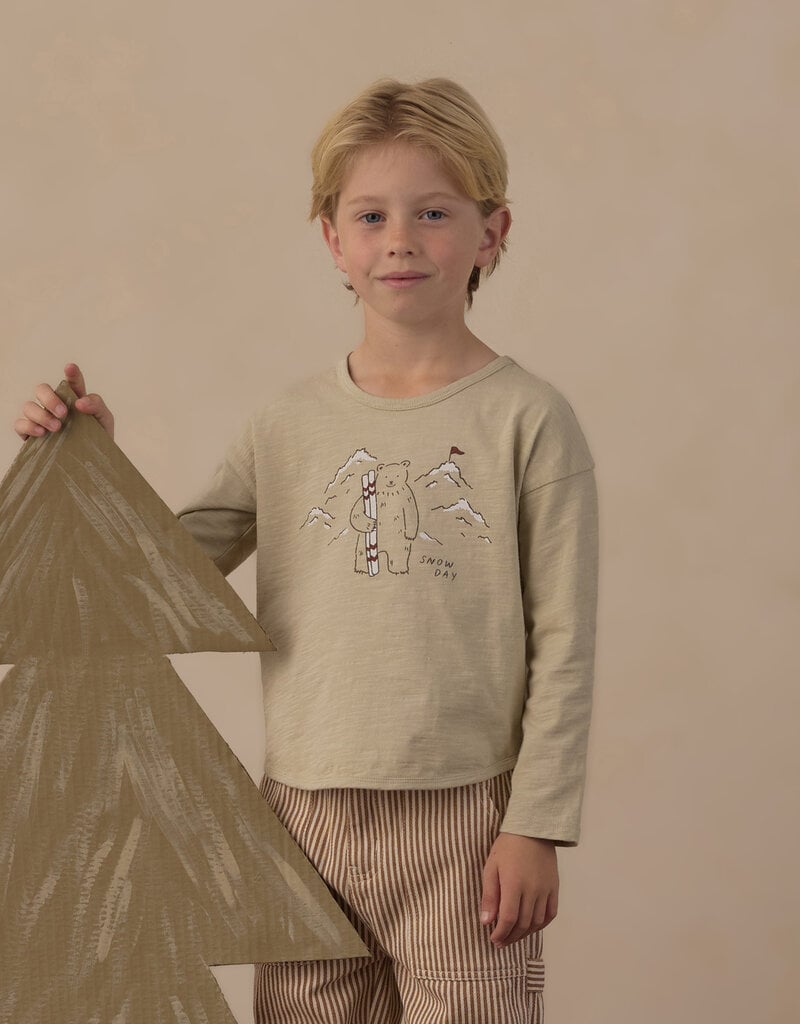 Rylee + Cru LLC LONG SLEEVE TEE SNOW DAY PISTACHIO