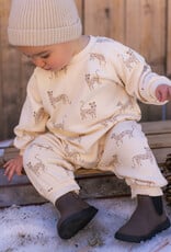 Rylee + Cru LLC RAGLAN JUMPSUIT LEOPARDS NATURAL