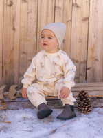Rylee + Cru LLC RAGLAN JUMPSUIT LEOPARDS NATURAL