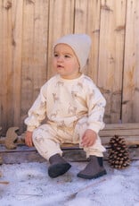 Rylee + Cru LLC RAGLAN JUMPSUIT LEOPARDS NATURAL