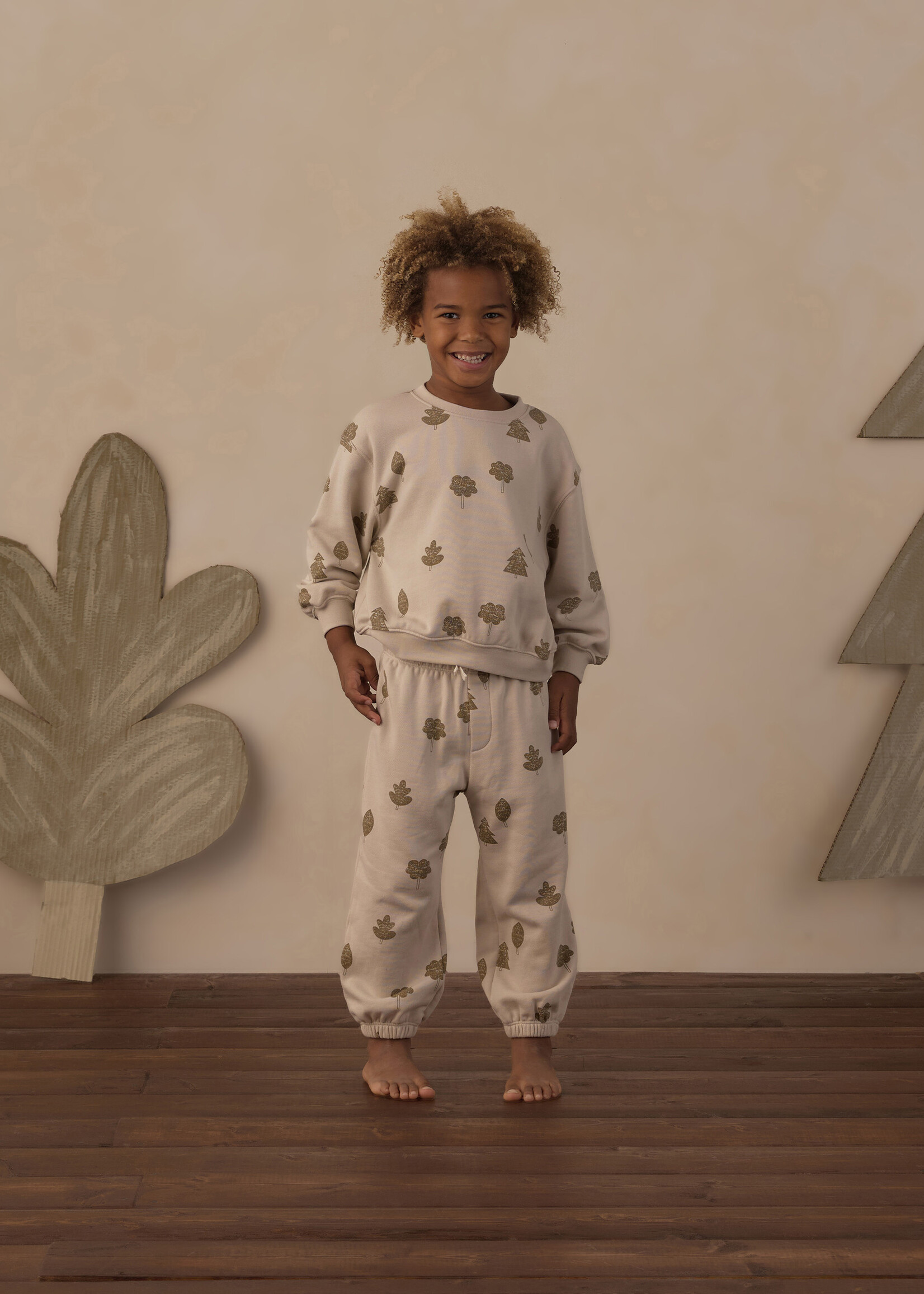 Rylee + Cru LLC OVERSIZED SWEATSHIRT WOODS PARCHMENT
