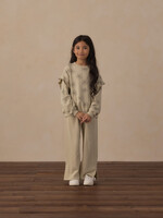 Rylee + Cru LLC RUFFLE SWEATSHIRT BIG DAISY PISTACHIO