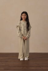 Rylee + Cru LLC RUFFLE SWEATSHIRT BIG DAISY PISTACHIO