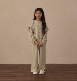 Rylee + Cru LLC RUFFLE SWEATSHIRT BIG DAISY PISTACHIO
