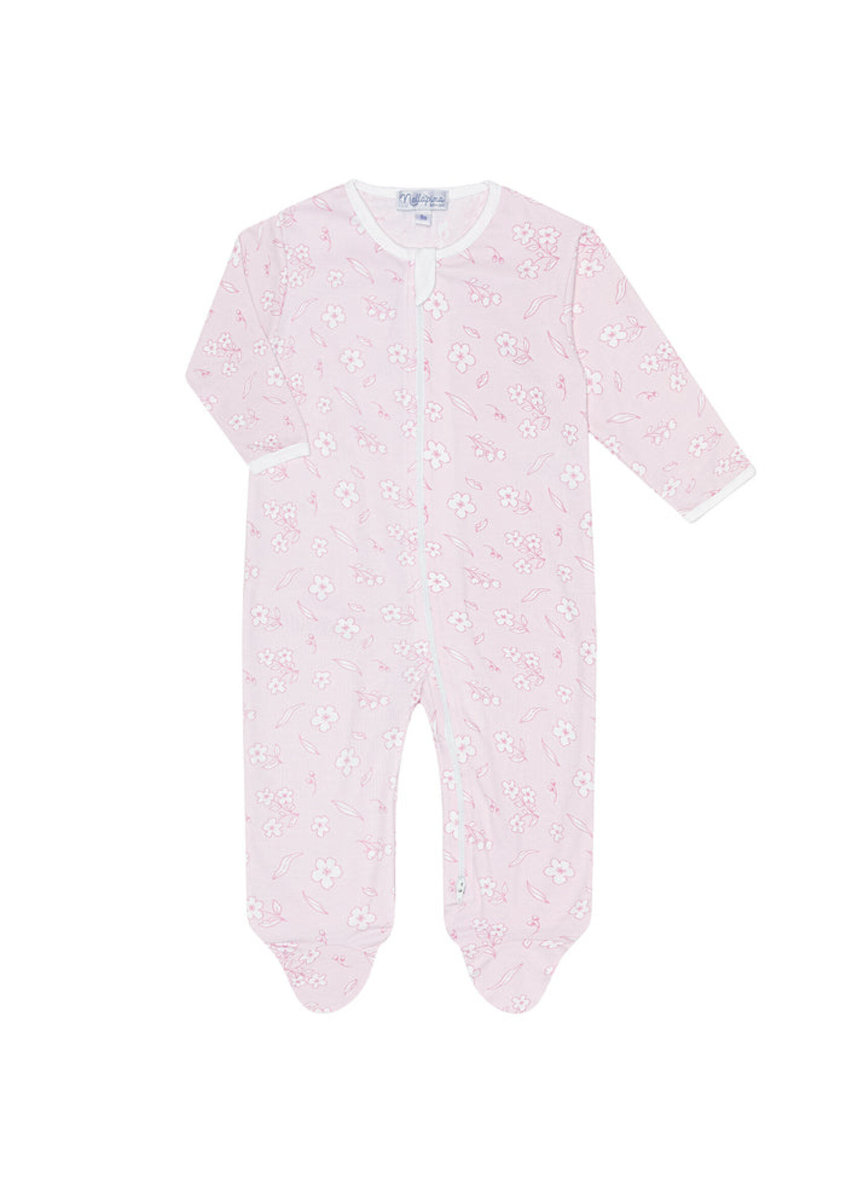 Nellapima Cherry Blossoms Zipper Footie