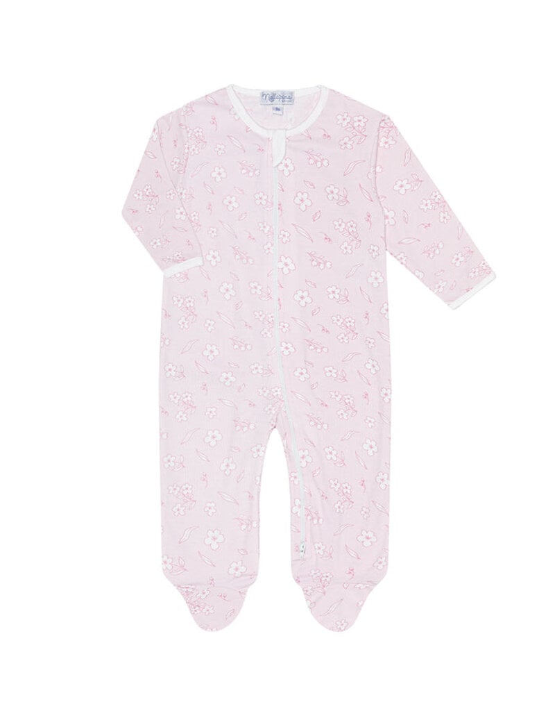 Nellapima Cherry Blossoms Zipper Footie
