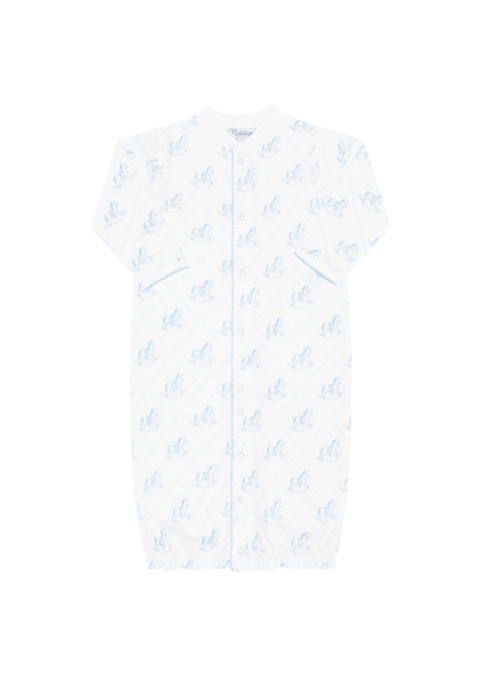 Nellapima Blue Rocking Horse Romper LS