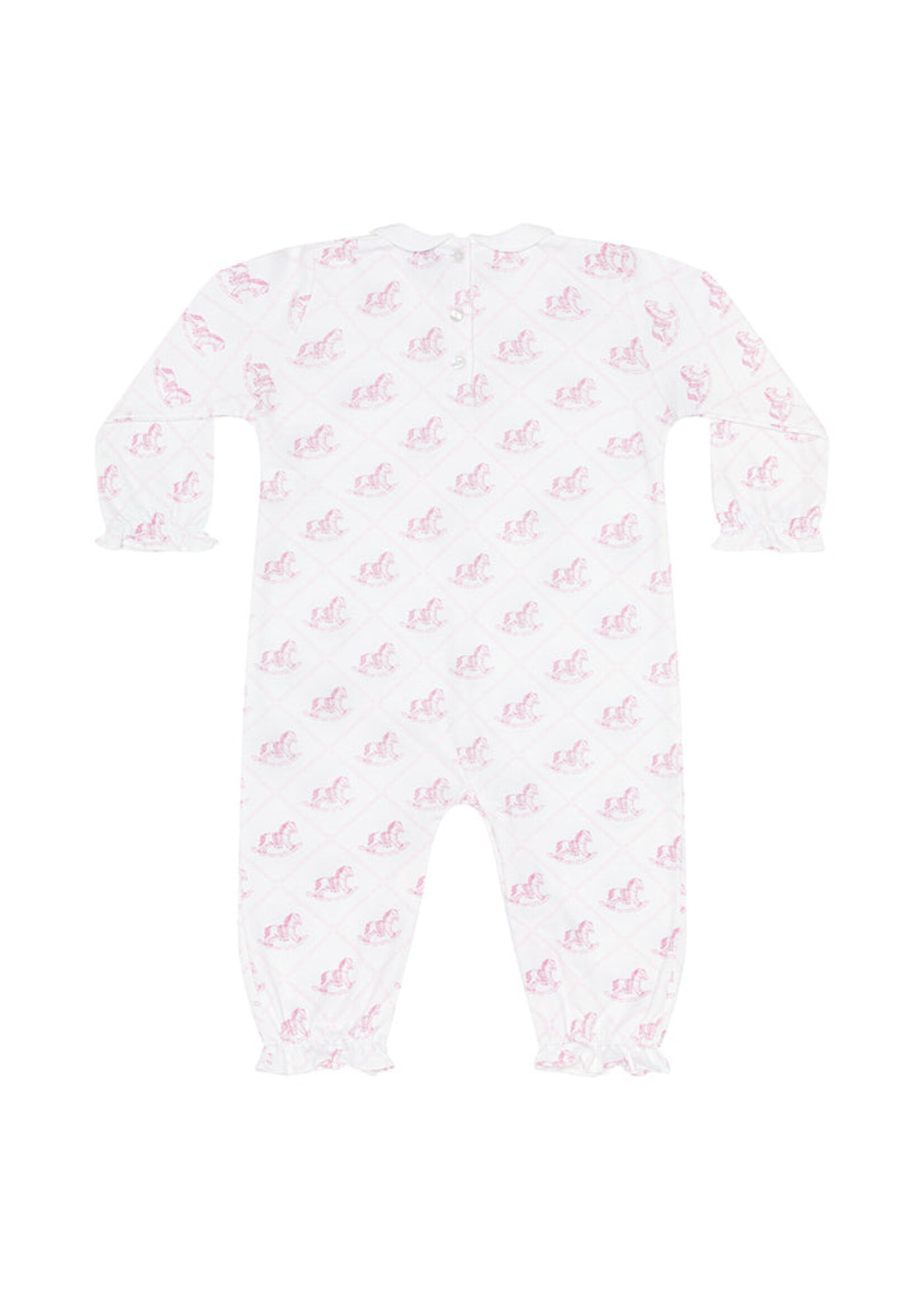 Nellapima Pink Rocking Horse Romper LS