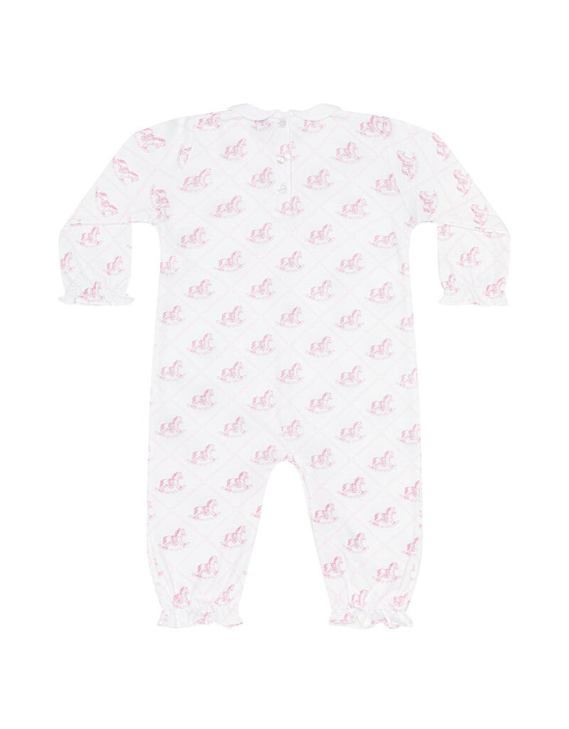 Nellapima Pink Rocking Horse Romper LS