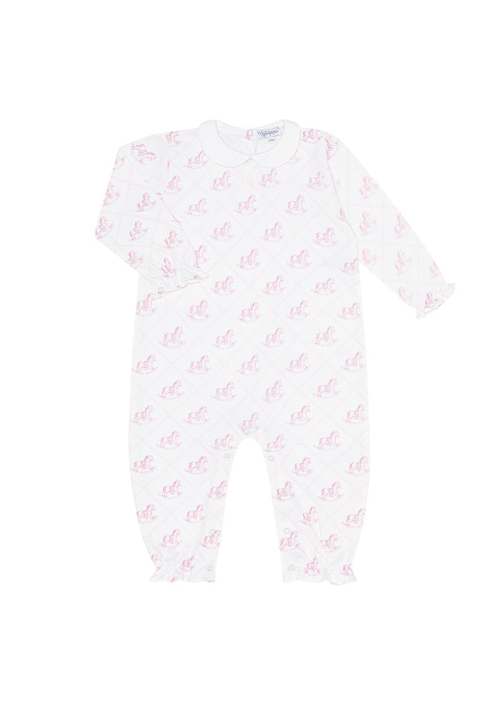 Nellapima Pink Rocking Horse Romper LS