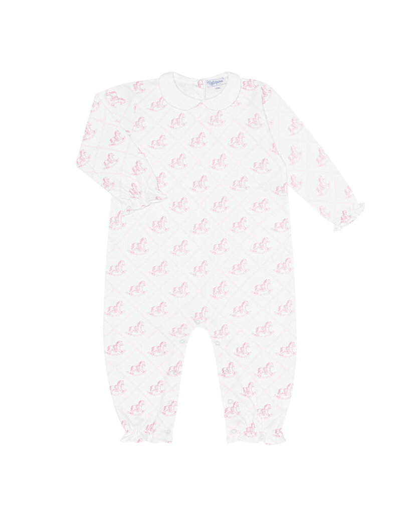 Nellapima Pink Rocking Horse Romper LS