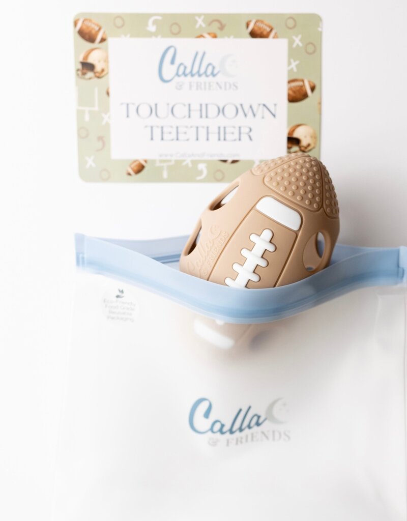 Calla & Friends Touchdown Silicone Teether Petal Pink