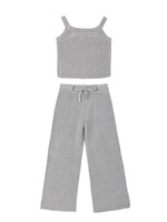 Rylee + Cru LLC FUZZY KNIT LOUNGE SET DUSTY BLUE