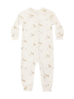 Rylee + Cru LLC ORGANIC PAJAMA LONG JOHN FAWNS