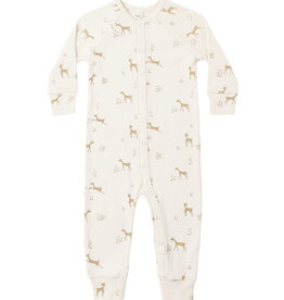 Rylee + Cru LLC ORGANIC PAJAMA LONG JOHN FAWNS