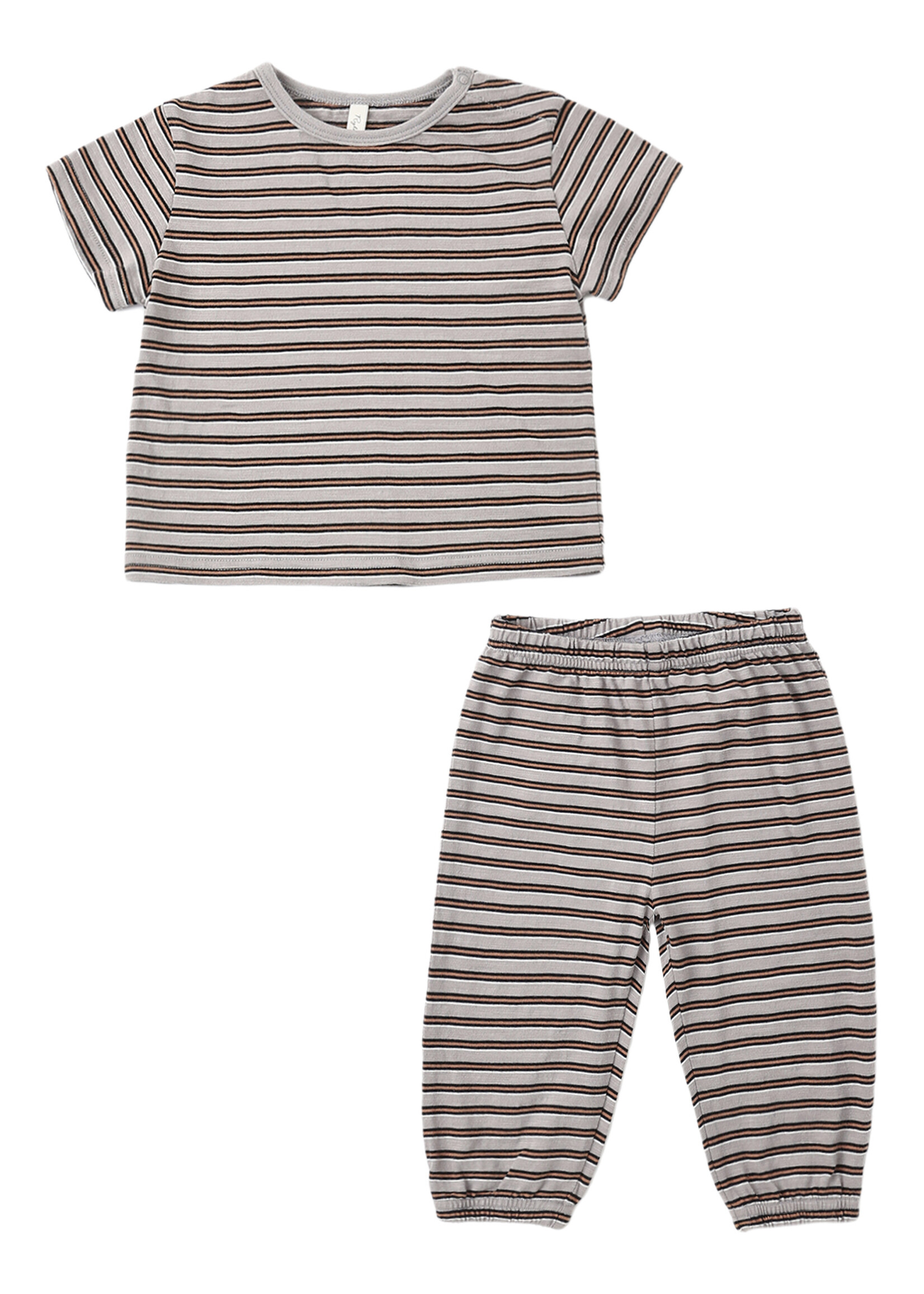 Rylee + Cru LLC JERSEY TEE + PANT SET VINTAGE STRIPE