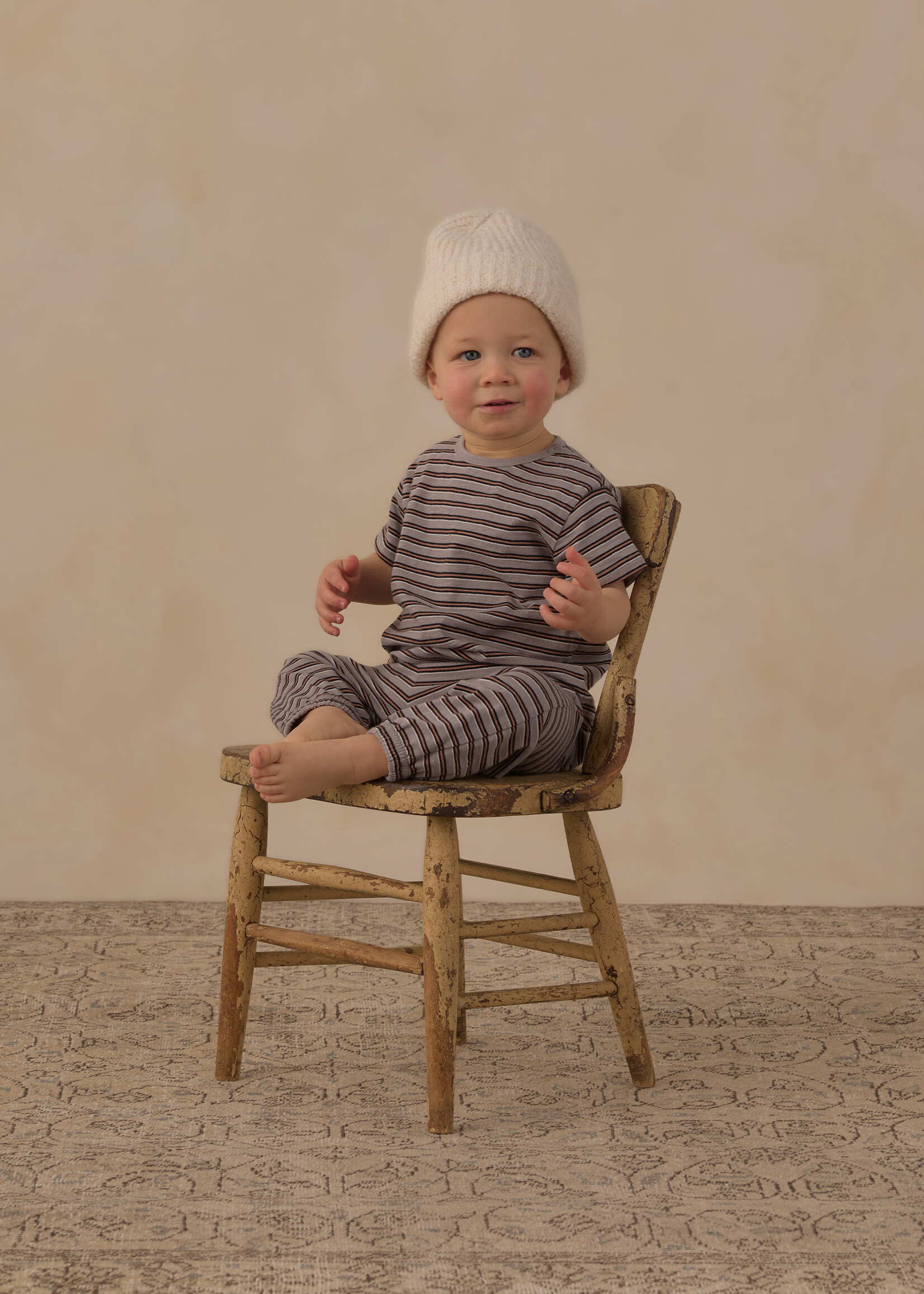 Rylee + Cru LLC JERSEY TEE + PANT SET VINTAGE STRIPE