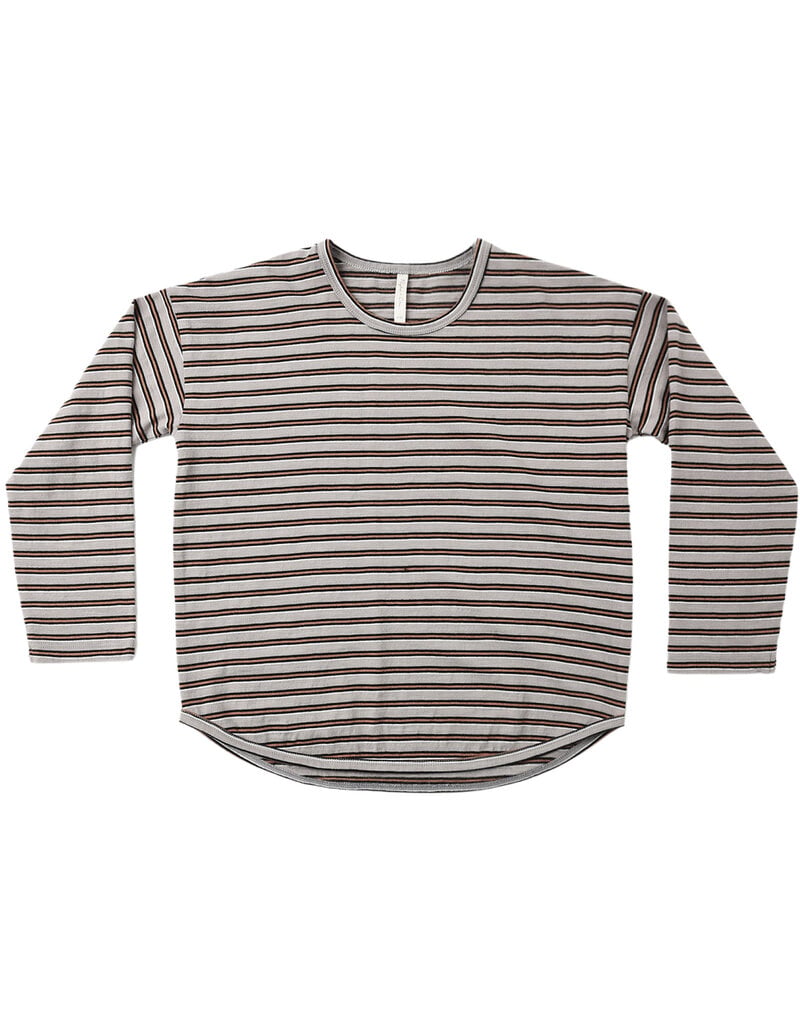 Rylee + Cru LLC LONG SLEEVE TEE VINTAGE STRIPE BRICK