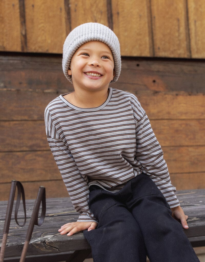 Rylee + Cru LLC LONG SLEEVE TEE VINTAGE STRIPE BRICK