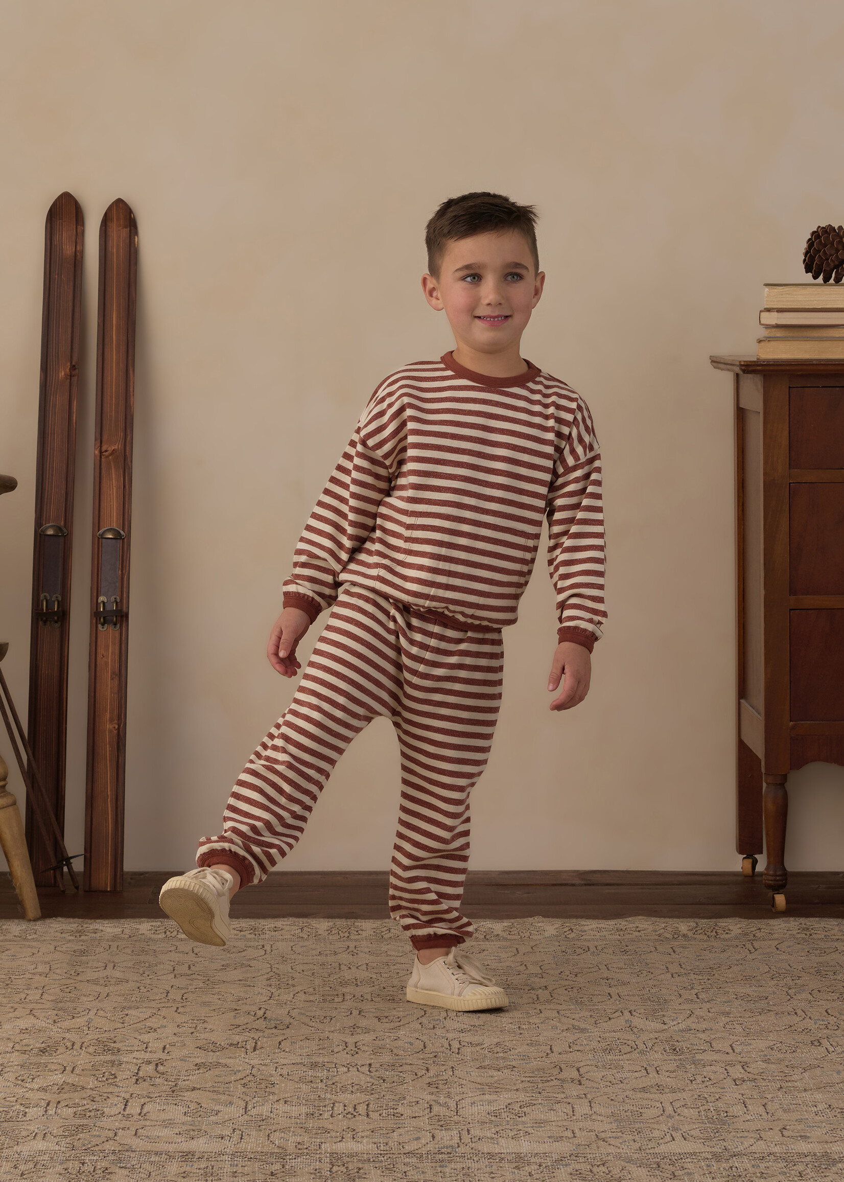 Rylee + Cru LLC RELAXED SET BRICK STRIPE