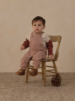 Rylee + Cru LLC BABY OVERALLS BRICK CHECK