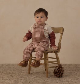 Rylee + Cru LLC BABY OVERALLS BRICK CHECK