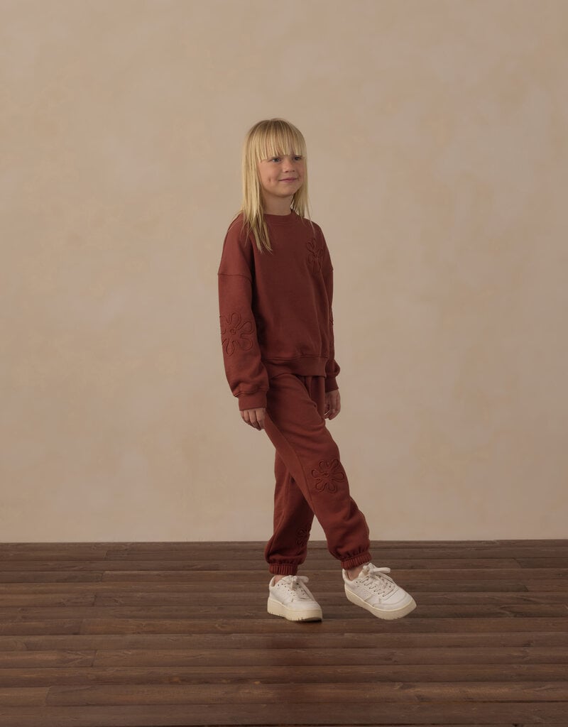 Rylee + Cru LLC BAGGY SWEATPANT BRICK