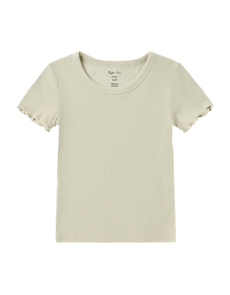 Rylee + Cru LLC RIBBED BASIC TEE PISTACHIO