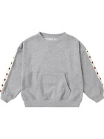 Rylee + Cru LLC POUCH POCKET CREW HEATHERED DUSTY BLUE