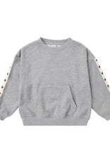 Rylee + Cru LLC POUCH POCKET CREW HEATHERED DUSTY BLUE