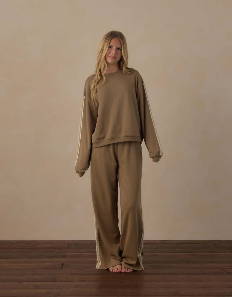 Rylee + Cru LLC TEEN OVERSIZED SWEATSHIRT OLIVE