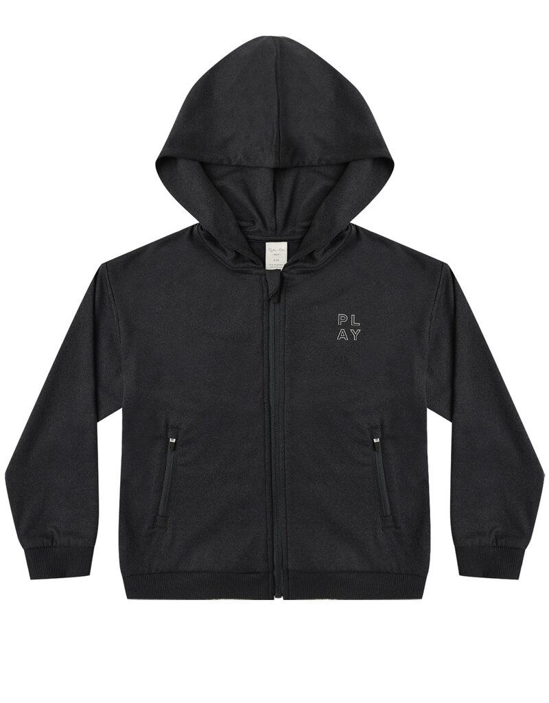 Rylee + Cru LLC TECH HOODIE HEATHERED BLACK