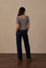 Rylee + Cru LLC TEEN SCALLOP TEE DUSTY BLUE