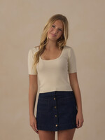 Rylee + Cru LLC TEEN SCALLOP TEE NATURAL
