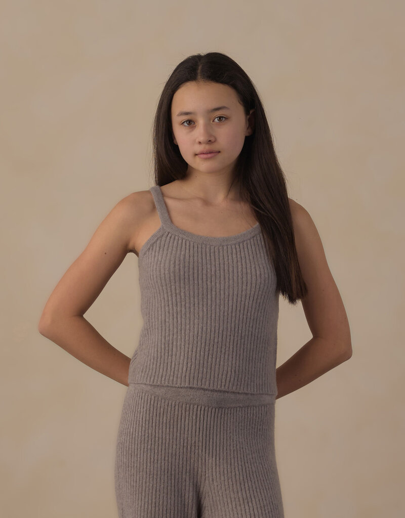 Rylee + Cru LLC TEEN FUZZY KNIT LOUNGE SET DUSTY BLUE