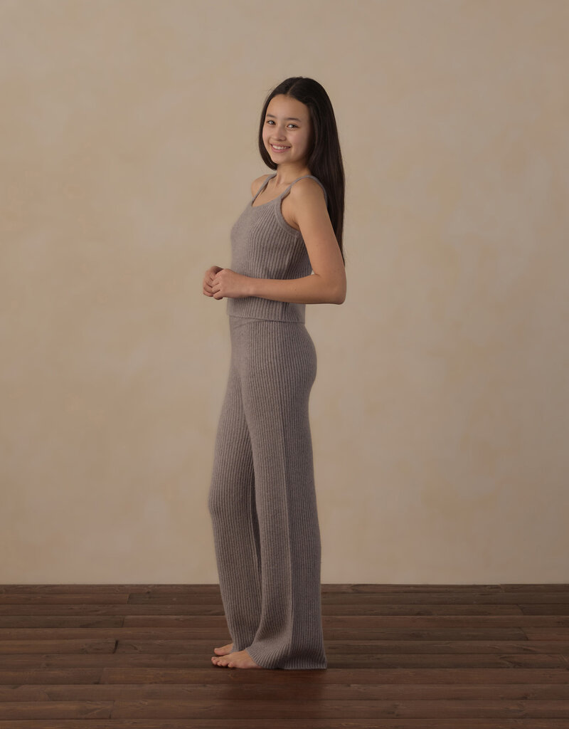 Rylee + Cru LLC TEEN FUZZY KNIT LOUNGE SET DUSTY BLUE