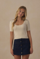 Rylee + Cru LLC TEEN DENVER MINI SKIRT DARK INDIGO