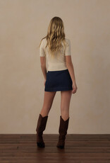 Rylee + Cru LLC TEEN DENVER MINI SKIRT DARK INDIGO